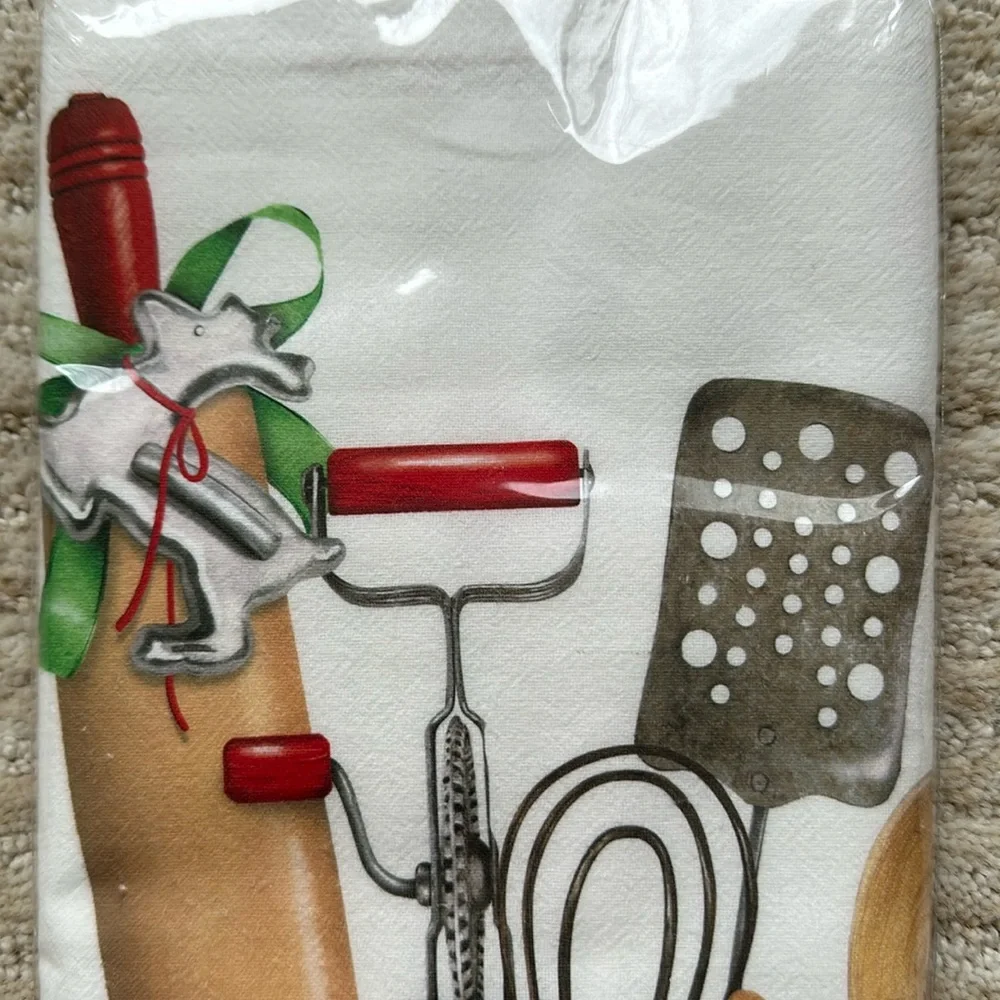Mary Lake-Thompson Vintage Kitchen Utensils Flour Sack Towels Cotton Dish Towel